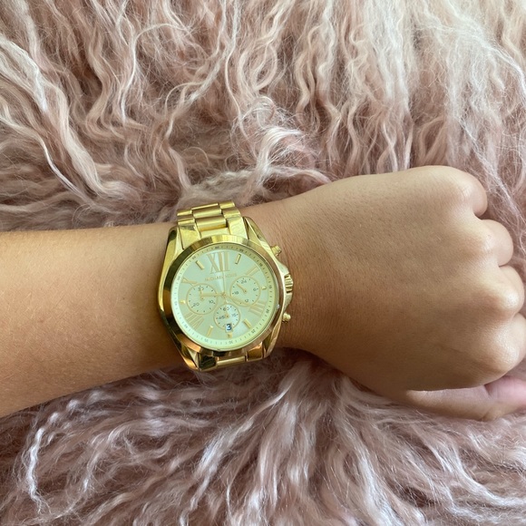 Michael Kors Bradshaw Gold Stainless Steel Watch - Picture 3 of 8